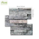 Funlife®|Dark Grey Stone Brick Wall Tile Sticker