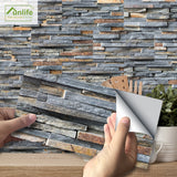 Rustic Stone Brick Wall Tile Sticker