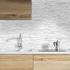 Funlife®|White Stone Brick Wall Tile Sticker