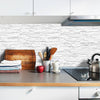 Funlife®|White Stone Brick Wall Tile Sticker