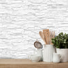Funlife®|White Stone Brick Wall Tile Sticker