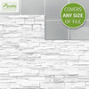 Funlife®|White Stone Brick Wall Tile Sticker
