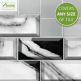 Panda Marble Peel and Stick Tile Sticker | Urban Brick[TM] | Funlife®