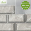 Lenox Gray Matte Marble Tile Sticker | Urban Brick[TM] | Funlife®