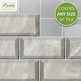 Lenox Gray Matte Marble Tile Sticker | Urban Brick[TM] | Funlife®