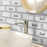 Mix Bathroom Marble Tile Sticker | Urban Brick[TM] | Funlife®