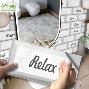 Mix Bathroom Marble Tile Sticker | Urban Brick[TM] | Funlife®
