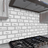 Mix Herb Marble Tile Sticker| Urban Brick[TM] | Funlife®