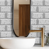 Grey Terrazzo Peel and Stick Tile Sticker | Urban Brick[TM] | Funlife®