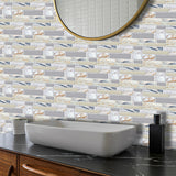 Grey Marble Peel and Stick Tile Sticker | Urban Brick[TM] | Funlife®