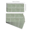 funlife Peel and Stick PVC Backsplash Tile Stickers for Kitchen Wall Decor, 11.81"x5.91" Sage Green